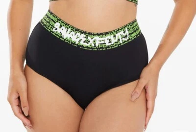 NWT Savage x Fenty Tagged Forever Booty Short Panty Black Small Black Green - Image 1 of 4