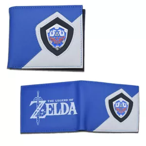 HYLIAN SHIELD The Legend of Zelda 4 Zoll Doppelfaltbare flache Geldbörse (Anime-Kreditkarte) - Bild 1 von 2