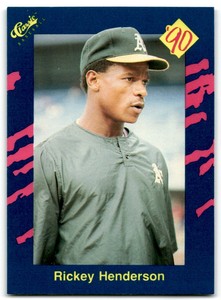 1990 CLASSIC BLUE RICKEY HENDERSON OAKLAND ATHLETICS #37