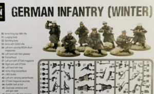 WW2 28mm Warlord Games Foglietto Istruzioni Fanteria Tedesca Heer Winter Waffen SS - Foto 1 di 1