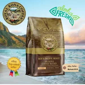 Royal Kona Coffee Blend, Roy's 10% Kona- Ground, 40 oz. 2.5 lb Bag FREE SHIPPING - Picture 1 of 4