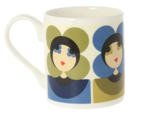 Orla Kiely Luna Blue/Sage Mug 300ml - Picture 1 of 1