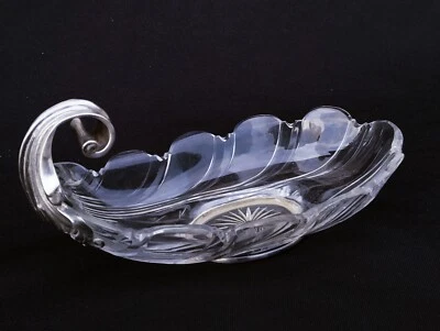 ravier argent massif cristal napoleon III ? Saucière - Photo 1/4