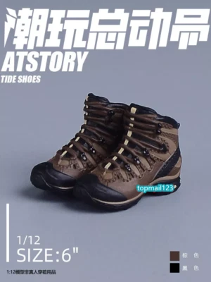 1/12 Brown Sport Climbing Shoes Boots Scene Model Fit 6'' Action Figure Doll Toy - Image 1 of 4