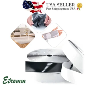16 Fuß Selbstklebendes Klebeband Klettverschluss Extra Klebende Rückseite Strapazierfähig USA - Bild 1 von 15