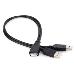 New USB 2.0 1 Female To 2 Male Y-Splitter Data Sync Charging Extension CaRSH5 - Picture 1 of 5