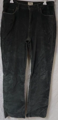 Pantalones de terciopelo suave elásticos LL Bean para mujer 10-M/ALTO 32x32 verde oscuro pierna recta Foto 1 de 4