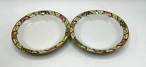 2 cuencos Limoges Berry amarillas Goosebeeries flores Old Abbey Limoges Strawbridge - Imagen 1 de 9