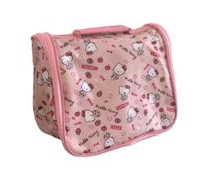 Hello Kitty Cosmetic Bag Hello Kitty Make Up Bag Cute Travel Storage Beach Case - Picture 1 of 5