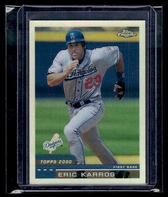 2000 Topps Chrome Refractor #33 Eric Karros Dodgers ROY EX MT - Image 1 of 2