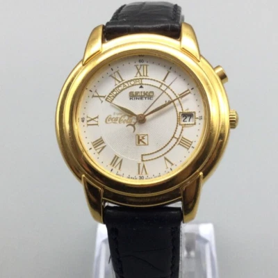 Reloj Automático Mujer Seiko 32mm Fecha 3M22-0A50 Logo Coca-Cola Correa Cuero Foto 1 de 4