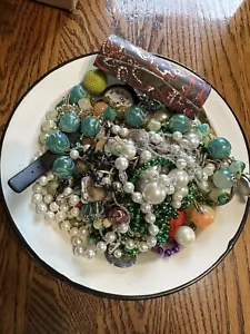 4+ LBS Vintage To Now CRAFT JUNK SCRAP Jewelry Lot Harvest Repurpose Salvage #2 - Picture 1 of 8