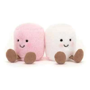 Jellycat AMUSEABLE PINK & WHITE MARSHMALLOWS Soft so Cute Fun Plush Food Toy NWT - Picture 1 of 3