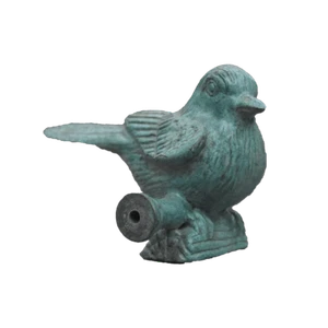 Brass GREEN BIRD Figurine Drawer Cabinet Knob Pulls Handle Vintage Home Decor - Picture 1 of 7