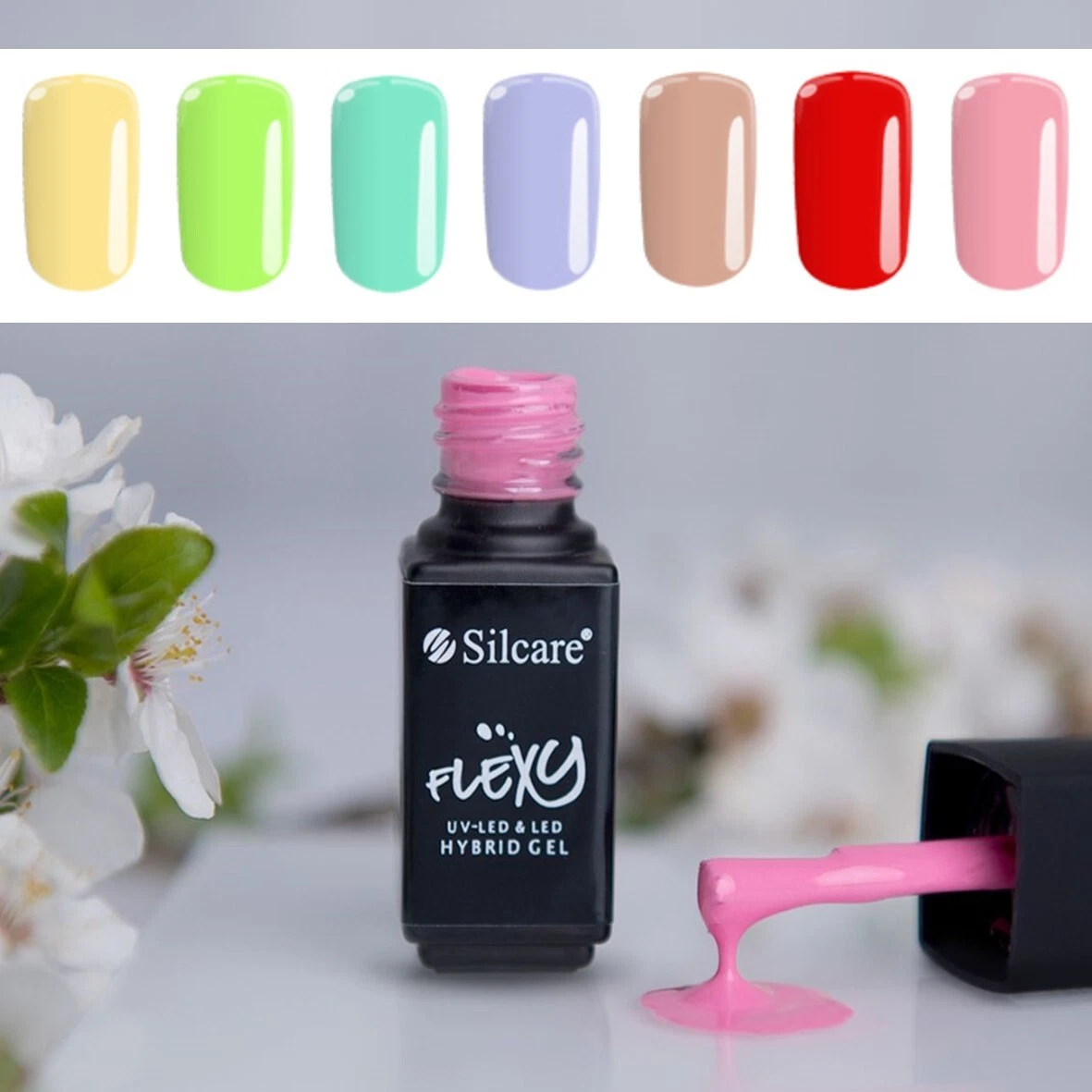 Silcare Flexy Hybrid Gel – UV/LED Gel-Lack – 4,5 G – Für Flexible, Hochpigmentierte Nägel