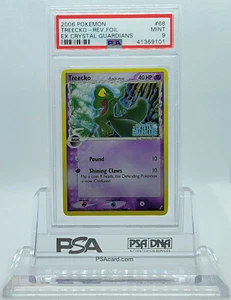 Pokemon CRYSTAL GUARDIANS TREECKO #68 REVERSE HOLO FOIL PSA 9 MINT #41369101 - Picture 1 of 3