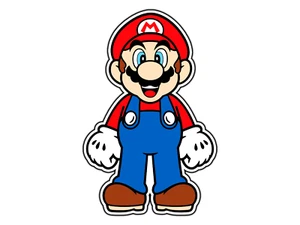 Mario Standing Pose 2D Mushroom Kingdom Sticker Waterproof Vinyl Decal Die-Cut - Picture 1 of 1