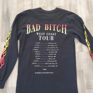 Damen Biker Motorrad Langarm T-Shirt schwarz Flammen Größe Large Fashionnova - Bild 1 von 8