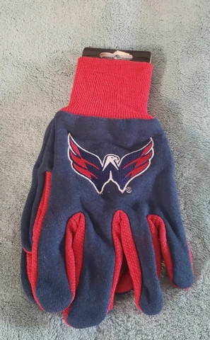 ADULTS WASHINGTON CAPITALS NHL HOCKEY ALL PURPOSE/UTILITY WORK GLOVES Cover