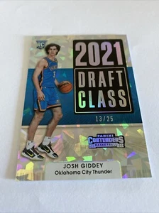 2021-22 Panini Contenders 2021 draft class hielo agrietado/25 Josh Giddey #6 RC SP - Imagen 1 de 3