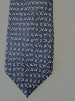 Corbata para hombre Thomas rosa 100 % seda, hecha en Londres, tejida en Inglaterra - azul verde Foto 1 de 4