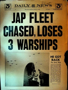 New York Daily News 9 ottobre 1943 seconda guerra mondiale Isole Salomone World Series Yankees - Foto 1 di 5