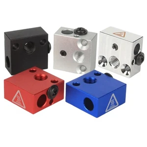 MK8 Heat Block CR10 Ender 3 Heated Aluminum Block Silicone Socks Hotend Heater - Picture 1 of 23