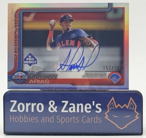 Franklin Arias 2025 Topps Pro Debut Chrome AUTO /199 Refractor #PDC-138 Red Sox - Picture 1 of 4