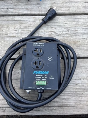 Furman MiniPort-20 MP-20 20A Power Relay Switched 120VAC Outlet + 12VDC Terminal - Image 1 of 2