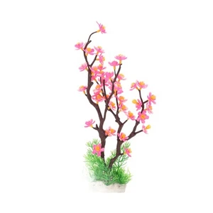 Aquarium Flower Decor Artificial Landscape Plum Blossom Fish Tank Plants Zz1 - Picture 1 of 12