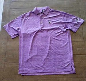 Camisa Footjoy Para Hombre Grande Polo Golf Jaspeado Púrpura Logo Bordado Rendimiento - Imagen 1 de 12