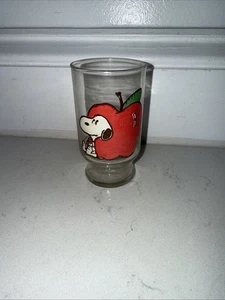 Vintage 1958 Snoopy Peanuts Apple Juice Glass Schulz United Feature Syndicate - Bild 1 von 4