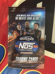 2025 World of Outlaws Trading Cards 1 SEALED UNOPENED PACK WoO Sprint Car Racing - Picture 1 of 10