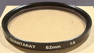 Vintage Quantaray Camera Lens Filter 62mm 1A Made in Japan - Picture 1 of 2