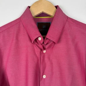 Tattersall London Herren Button Down Hemd Größe 16 34/35 Rosa - Bild 1 von 4