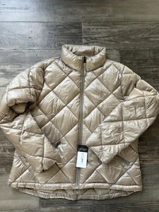 Lauren Ralph Lauren Birch Diamond Quilted Embroidered Puffer Jacket Large Coat - Picture 1 of 9