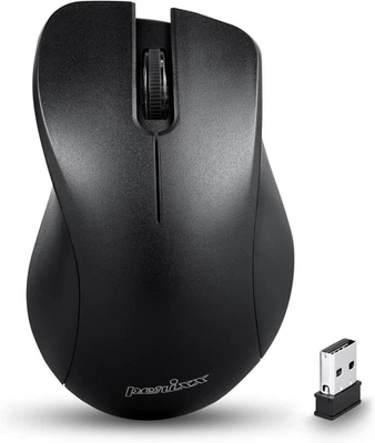 Perixx PERIMICE-621B Wireless Mouse - Silent Click with Ergo Design - black - Image 1 of 4