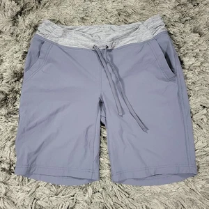 Duluth Trading pantaloncino donna 10 blu grigio elasticizzato coulisse escursionismo tasche - Foto 1 di 18