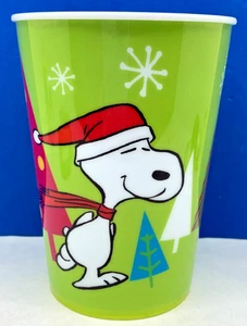 Peanuts NEW Snoopy "Be Cheerful" 9oz Light-Green Plastic Cup - Picture 1 of 4
