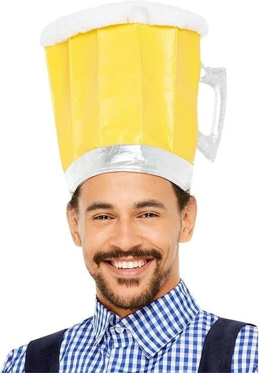 Sombrero de cerveza amarillo Oktoberfest para adultos Foto 1 de 1