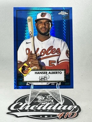2021 Hanser Alberto Topps Chrome Platinum Anniversary #367-Blue Prism Refractor - Image 1 of 2