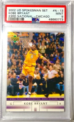2002 UD Spokesman Set 23rd National - Chicago KOBE BRYANT #N-13 PSA 9 RARE HOF - Image 1 of 2
