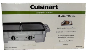 Cuisinart GR-55 Griddler Stainless Steel Nonstick Grill/Griddle Combo NIB - Picture 1 of 3