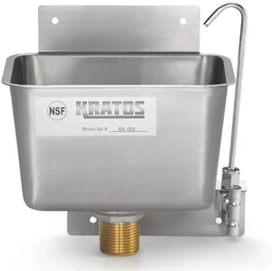 Cucharón de helado comercial de 8" de ancho con grifo, pozo de cucharón de acero inoxidable - Imagen 1 de 4