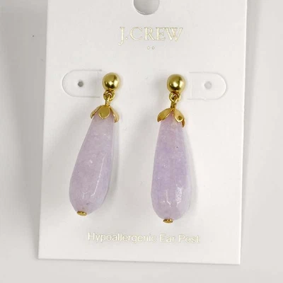 Pendientes colgantes Jcrew piedra lágrima llamativos elegantes mujeres fiesta vacaciones joyería Foto 1 de 4