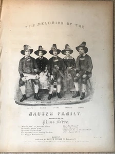 HAUSER FAMILY "NOT FOR GOLD OR PRECIOUS STONES " 1849 SHEET MUSIC LITHOGRAPH VG+ - Picture 1 of 2