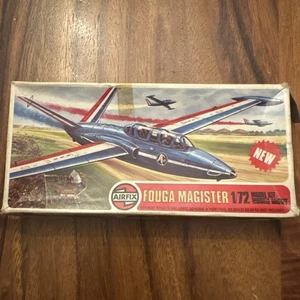 Vintage Airfix FOUGA CM-170 MAGISTER 1/72 Scale Series Modellflugzeug Bausatz Open Box - Bild 1 von 7