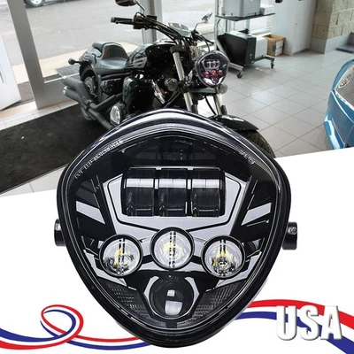 Faro LED alto/bajo para motocicleta Yamaha Stryker V-Star 650 1300 7" con soporte Foto 1 de 4