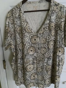 Paisley Warm Colors On north crest Tee Shirt Size 4x/ Soft & Stretchy - Picture 1 of 3