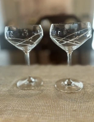 Royal Doulton Promises, Juego de 2 vasos de agua/cóctel de cristal fino cortados a mano Foto 1 de 4